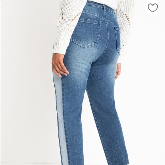 Eloquii Two Tone Jeans NWT - Picture 3 of 5